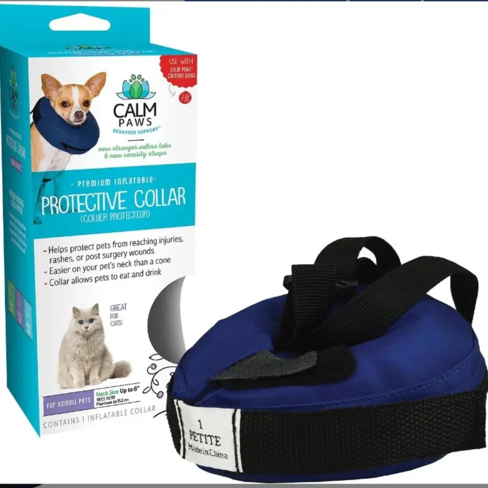 Calm Paws Inflatable Protective Dog & Cat Collar